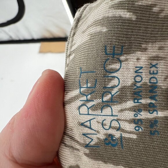 Market & Spruce Palm Leaf Print Tie Waist Jumpsuit Green White Size Small NWT - Picture 7 of 9